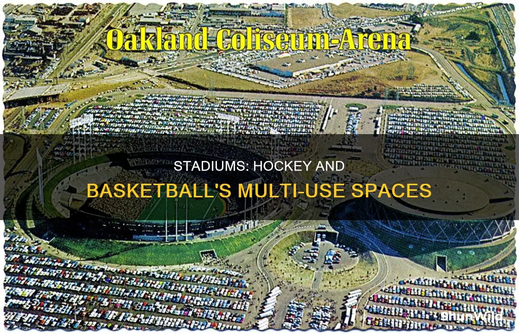 how do stadiums have hockey and basketball