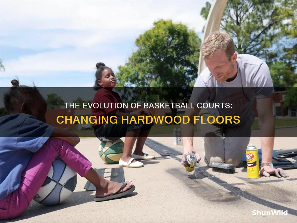 how do they change basketball hardwood