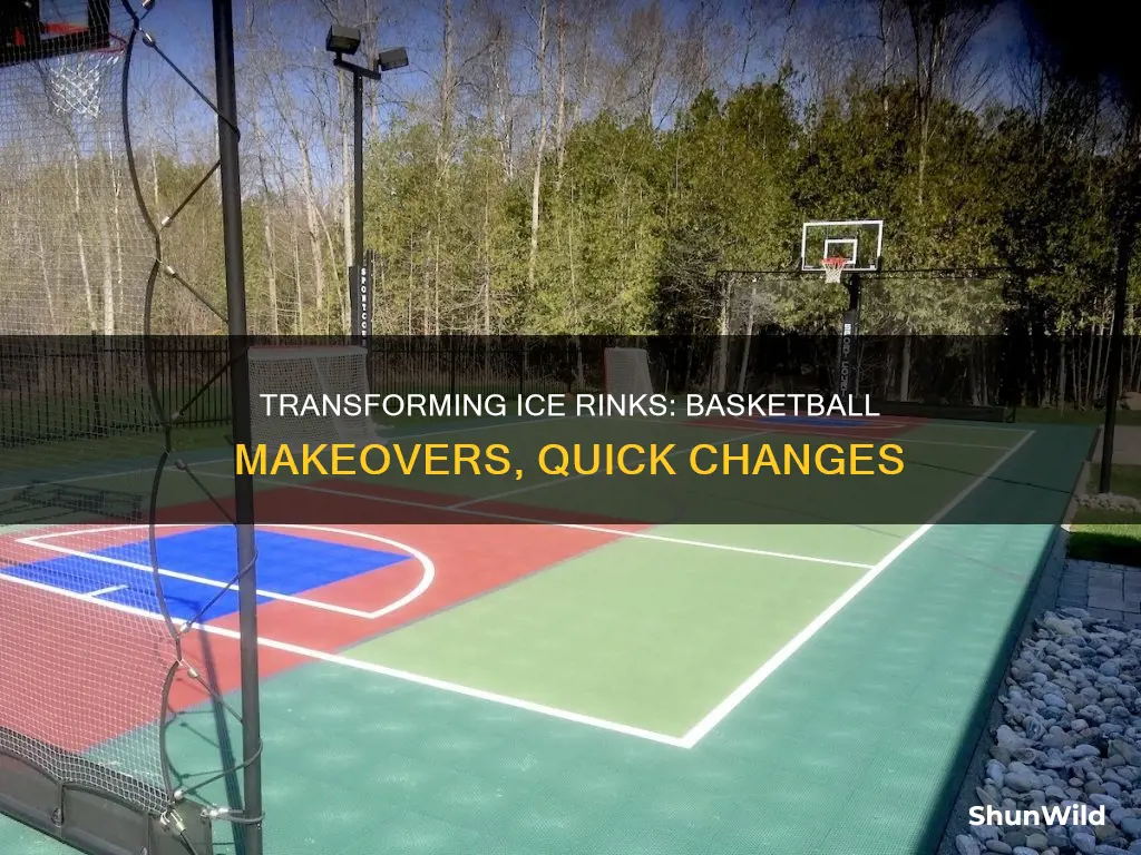 how do they change ice rink to basketball