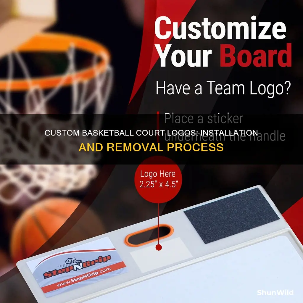 how do they change logo on basketball floors