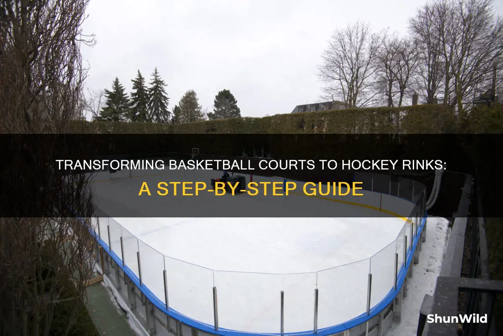 how do they convert basketball to hockey