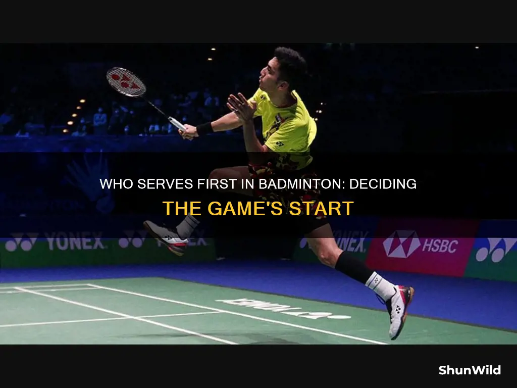 how do they decide who serves first in badminton