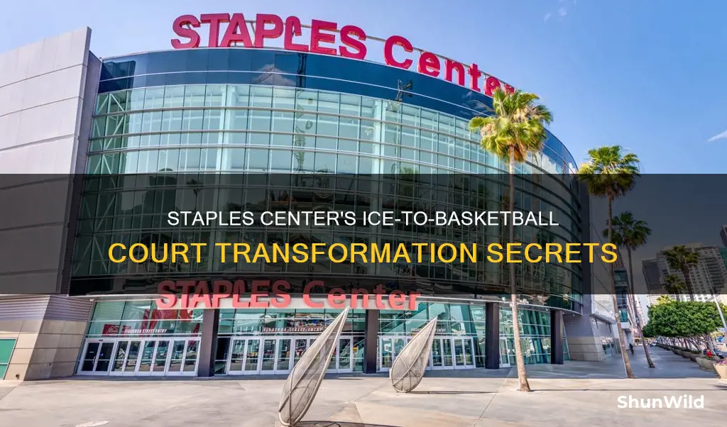 how do they remove ice at staples center for basketball