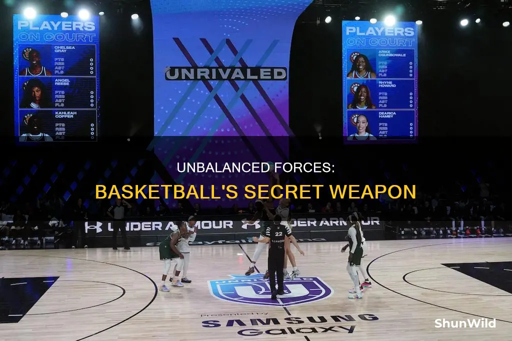 how do unbalanced forces apply to basketball