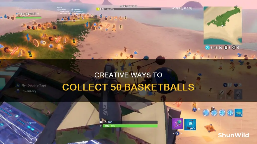 how do you collect 50 basketballs in creative