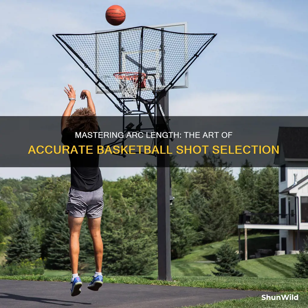 how do you determine arc length in basketball shot