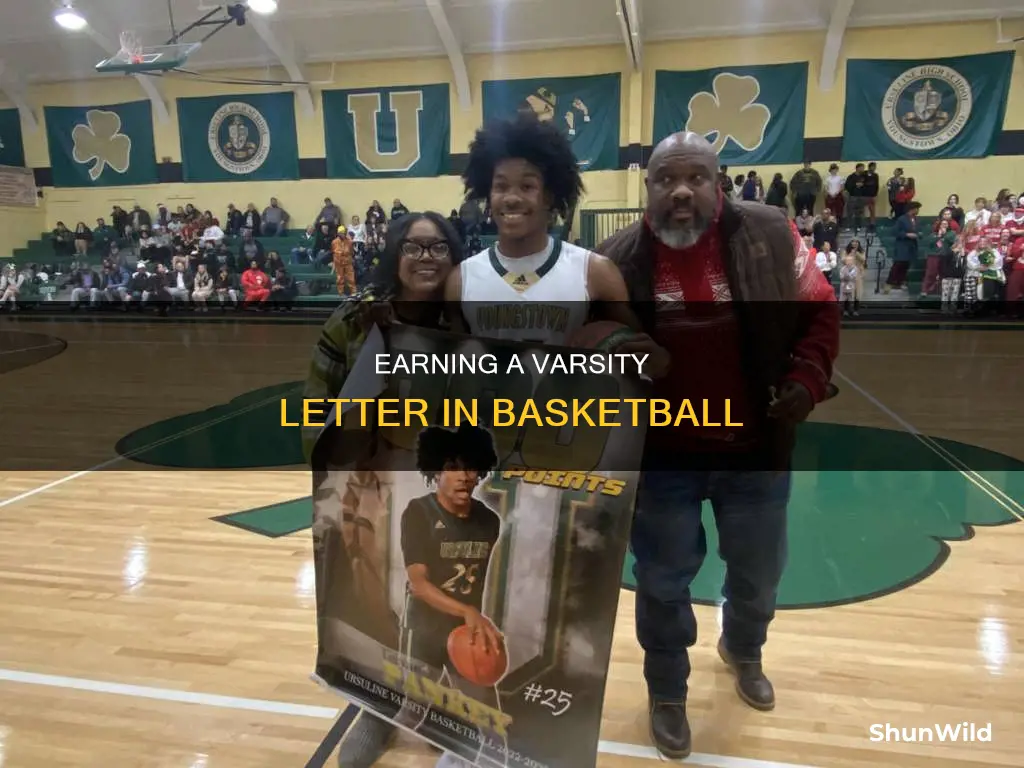 how do you earn a varsity letter in basketball