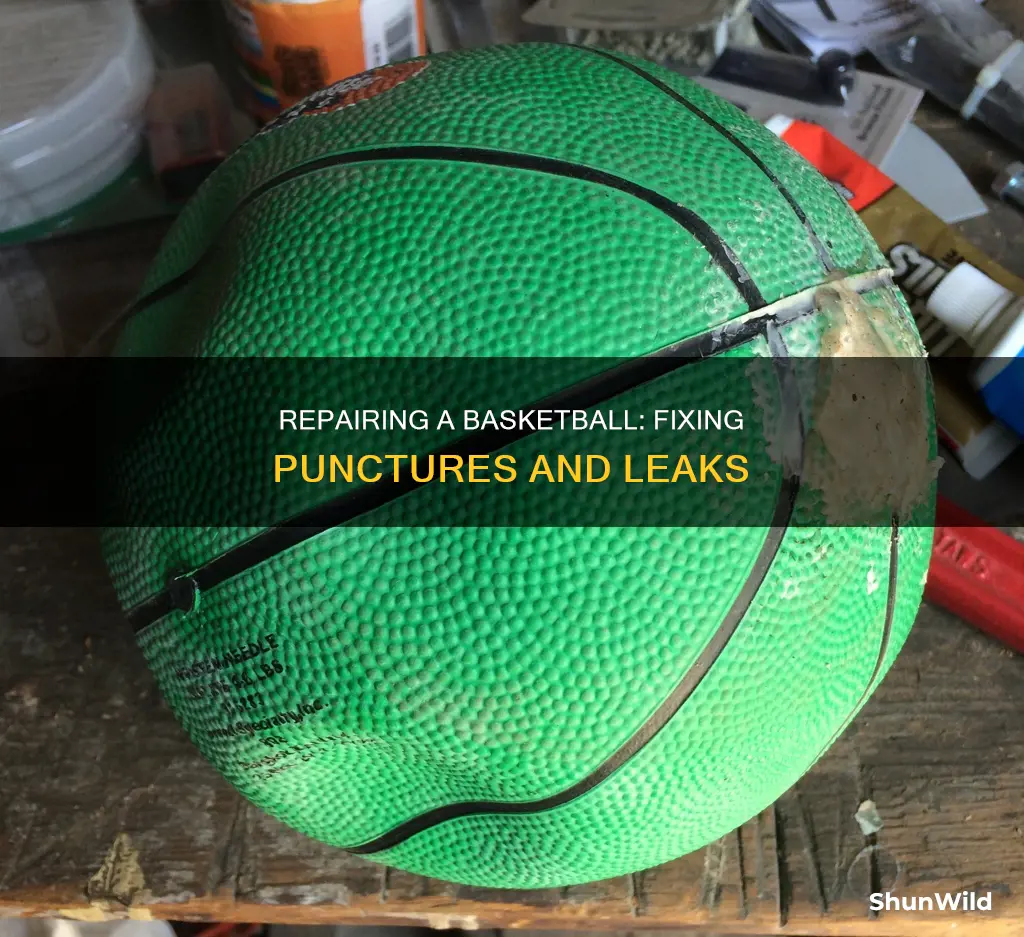 how do you fix a punctured basketball