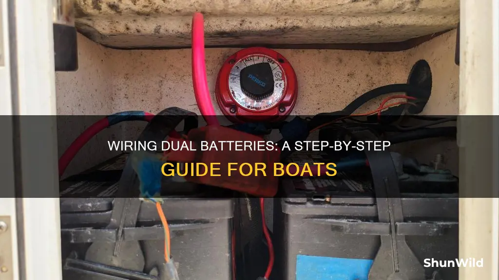 how do you hook up dual batteries on a boat