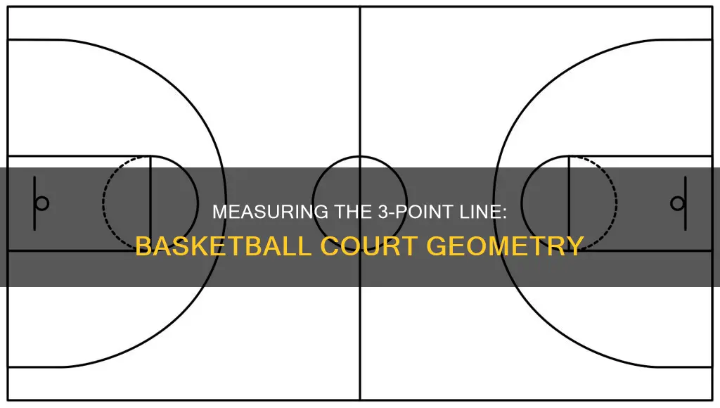 how do you measure a 3 point line in basketball
