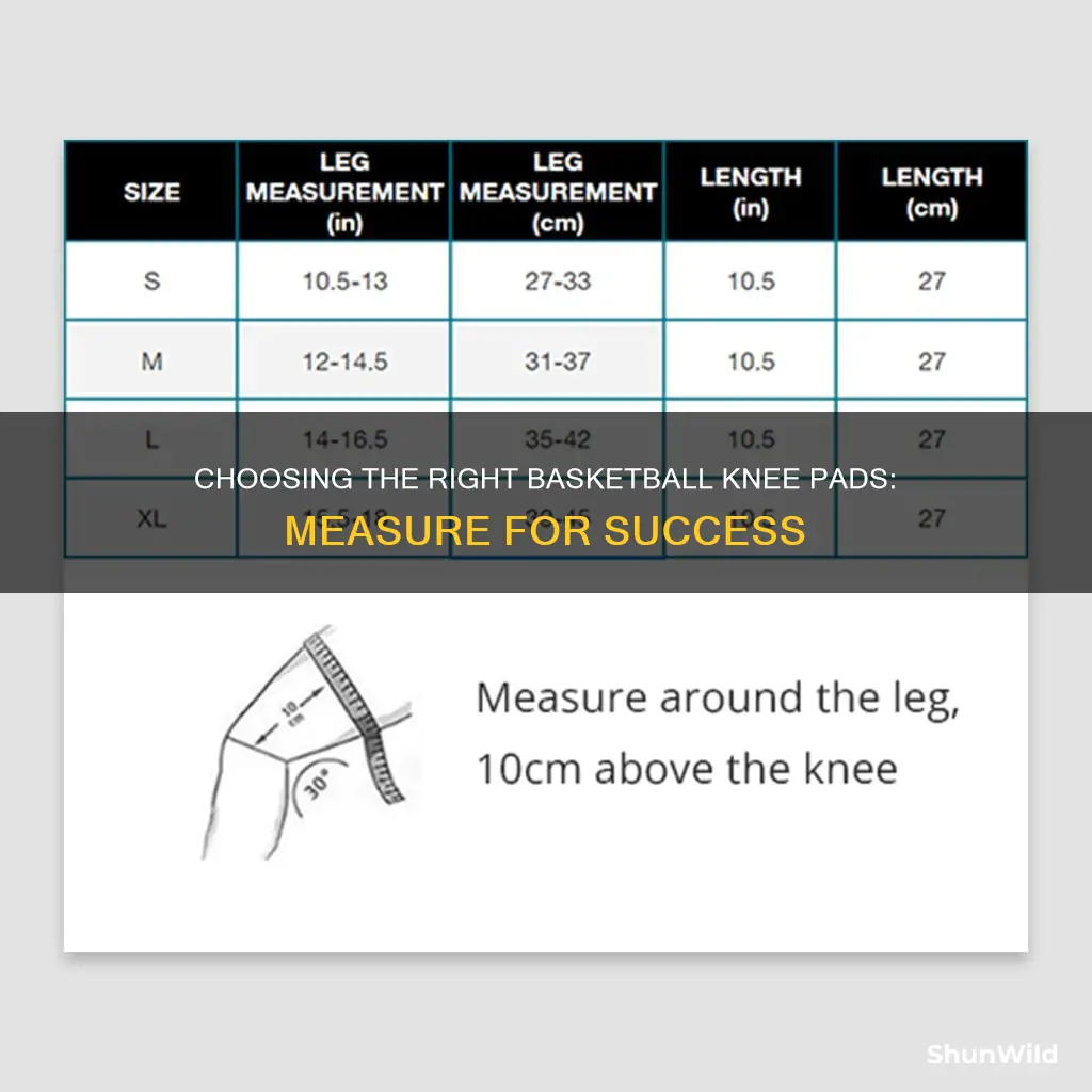 how do you measure for basketball knee pads