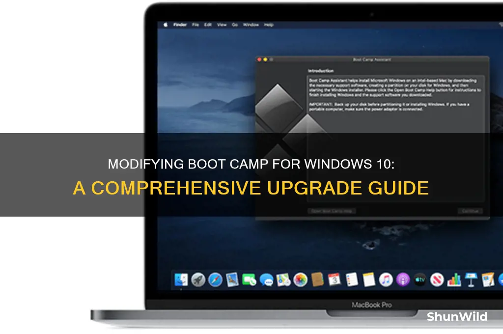 how do you modify boot camp to support windows 10