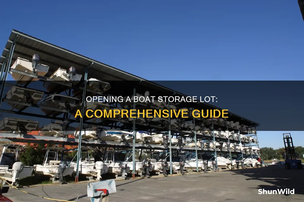 how do you open a boat storage lot