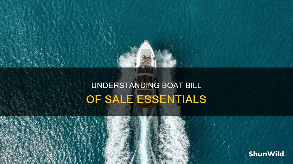 how does a bill of sale work for a boat