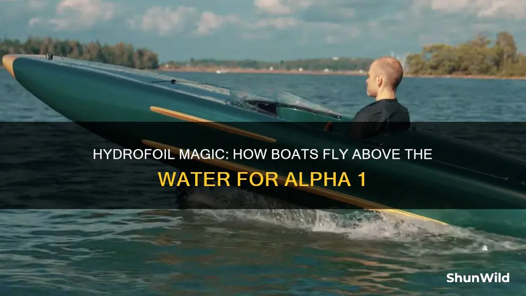 how does a boat hydrofoil work for alpha 1