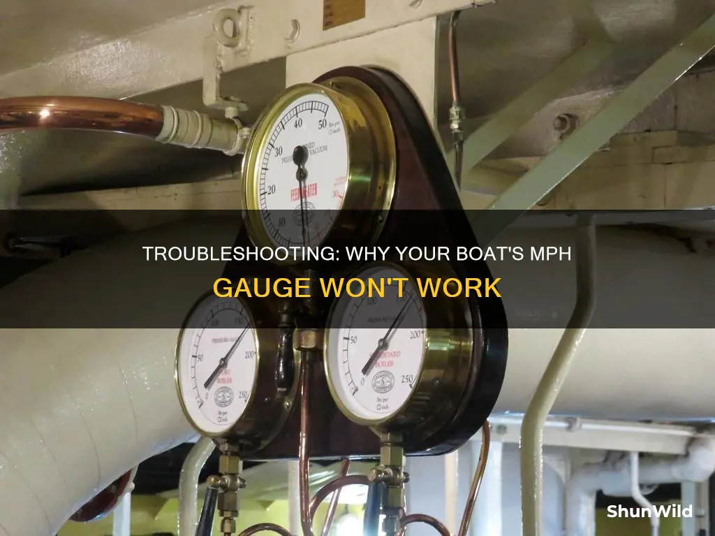 how does a boat mph gauge not working