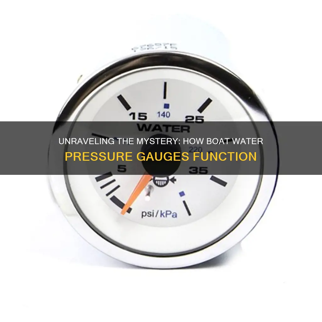 how does a boat water pressure gauge work