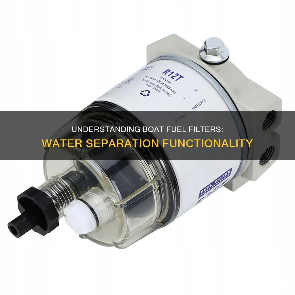 how does a boat water separating fuel filter work