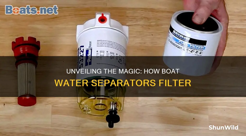 how does a boat water separator filter work