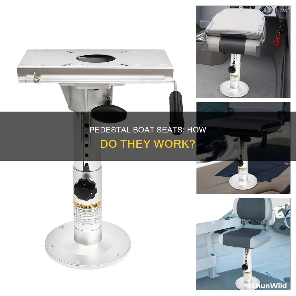 how does a pedestal boat seat work