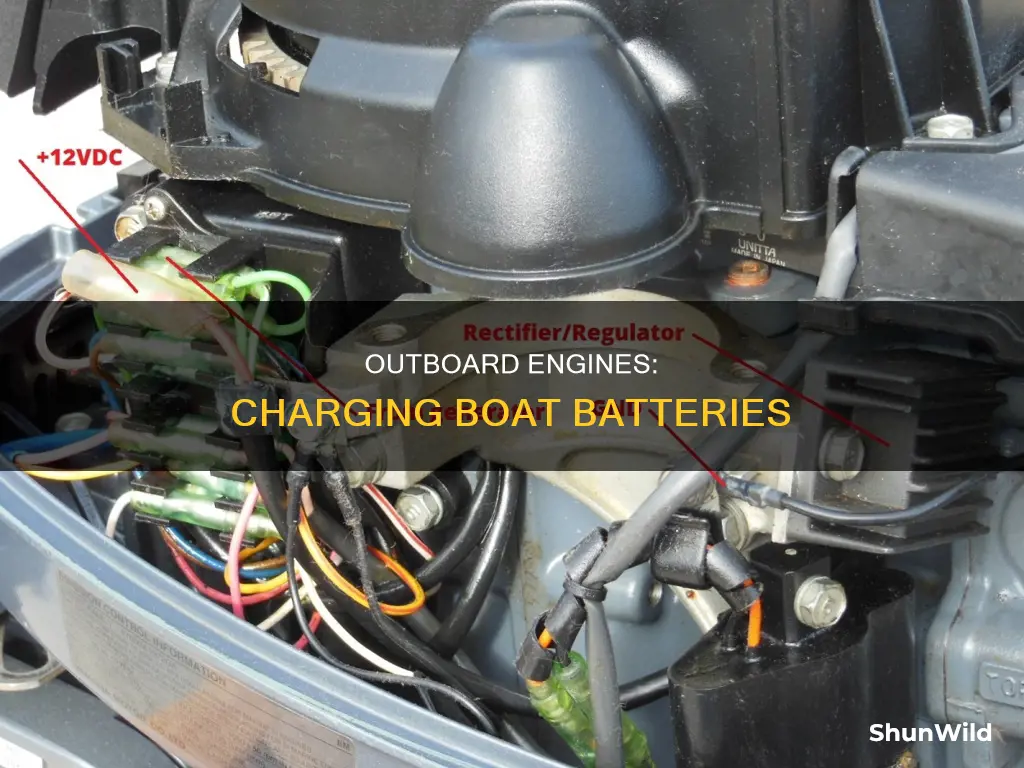 how does an outboard engine charge batteries on boat