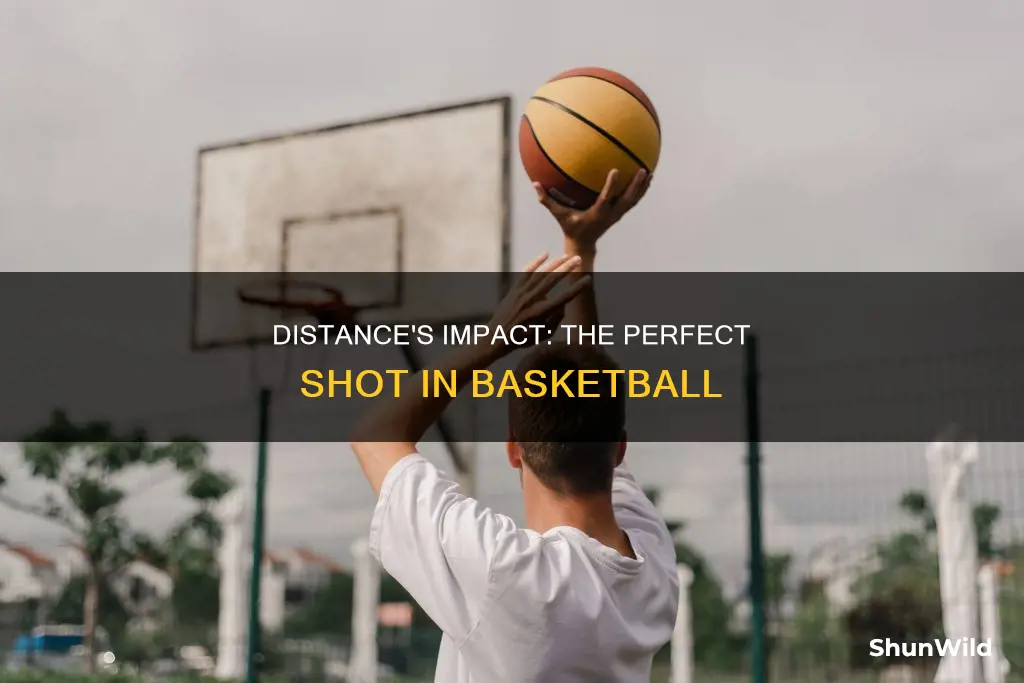 how does distance affect a basketball shot