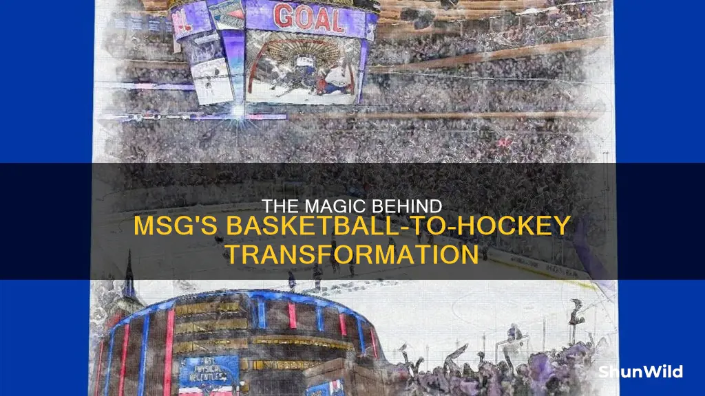 how does madison square garden change from basketball to hockey