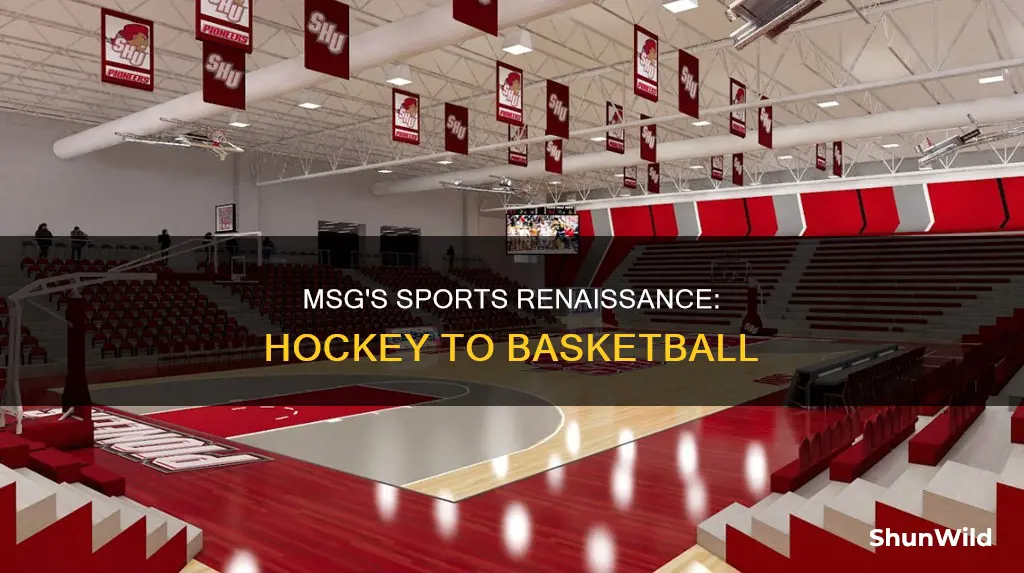 how does msg go from hockey to basketball