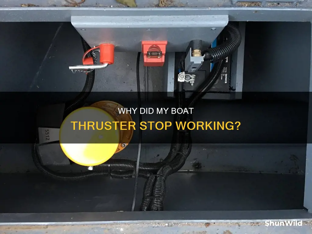 how does soledid I boat thruster stop working