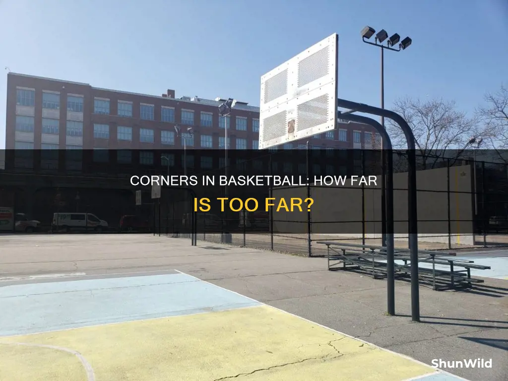 how far away are the corners in basketball