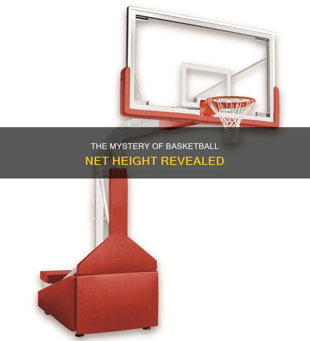 how far down does a basketball net hang