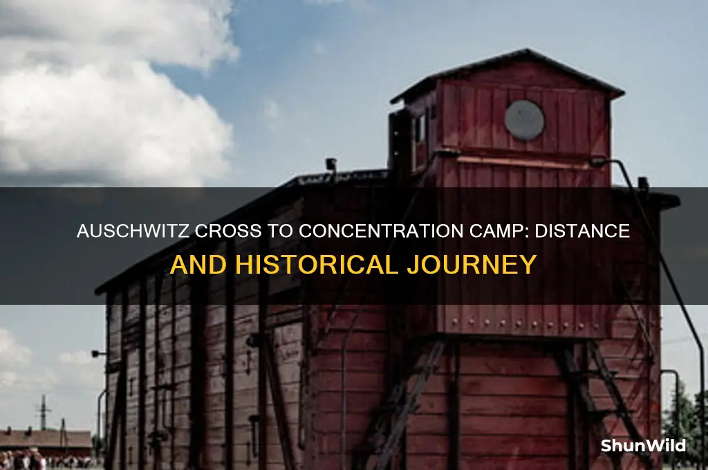 how far from auschwitz cross to auschwitz concentration camp