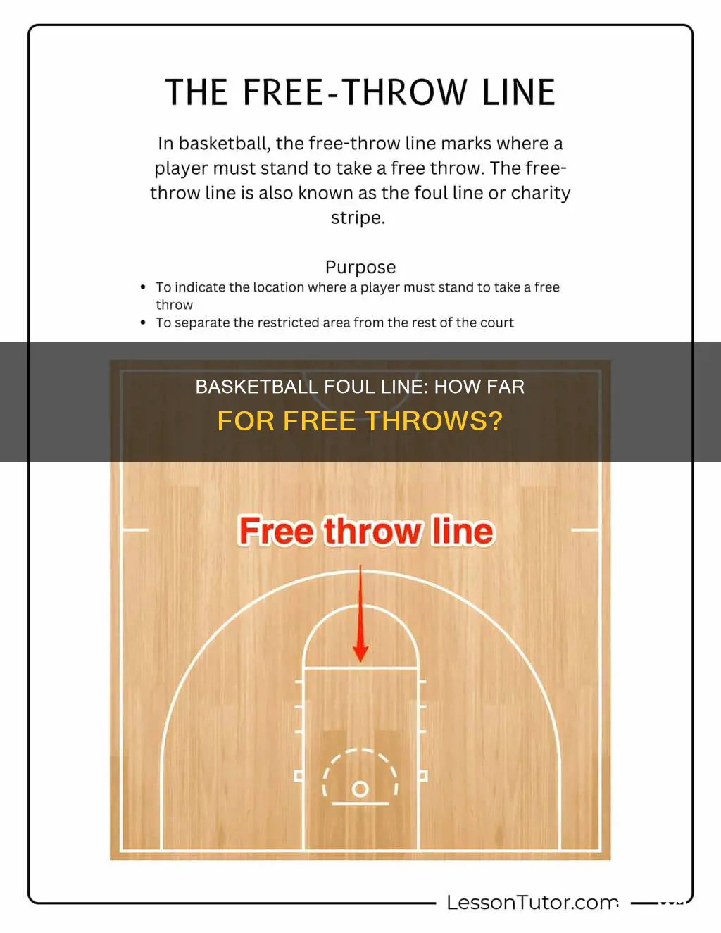 how far is a foul line in basketball