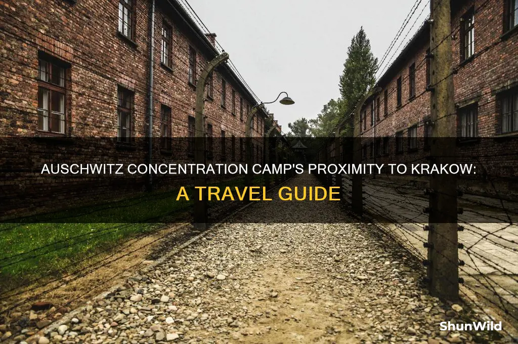 how far is auschwitz concentration camp from krakow