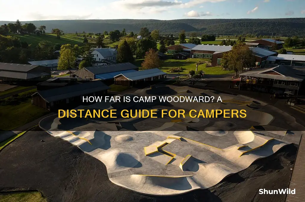 how far is camp woodward