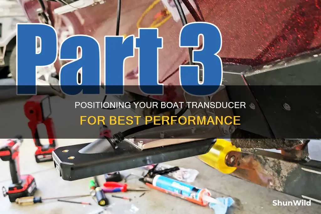 how far to put transducer f boat leveled