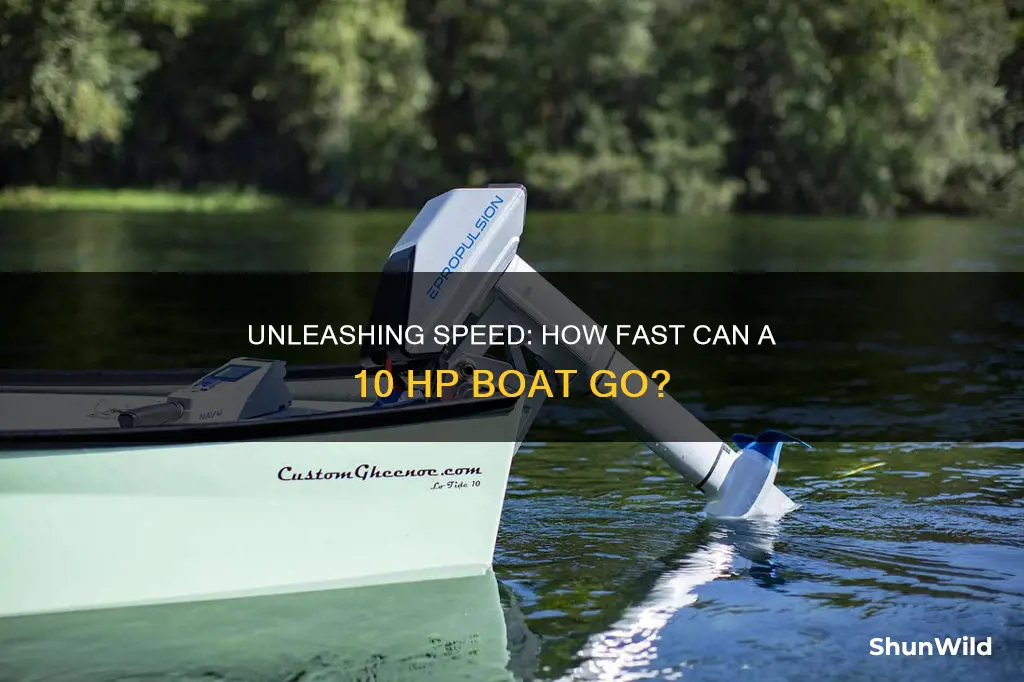 how fast does 10 hp boat go