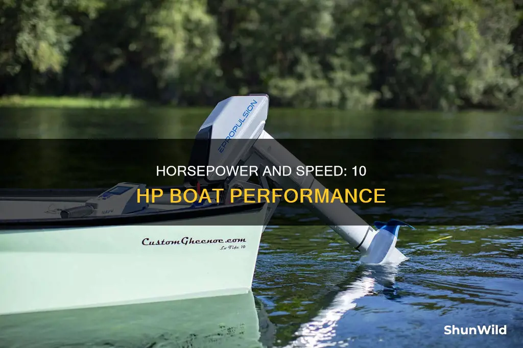 how fast does 10 hp boat go