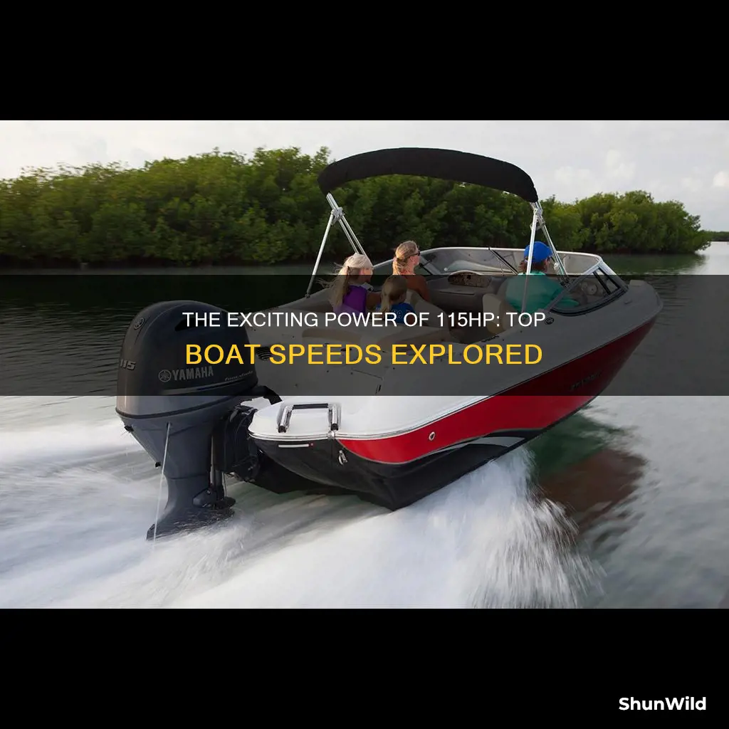 how fast does 115hp boat go