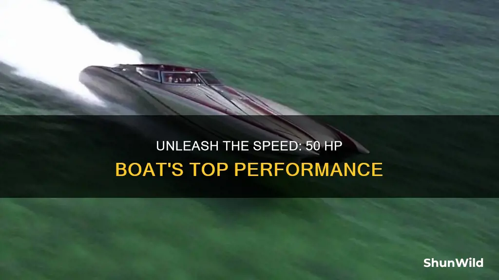 how fast does 50 hp 19 boat go