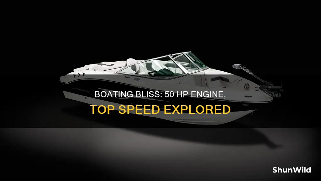 how fast does 50 hp 19 boat go