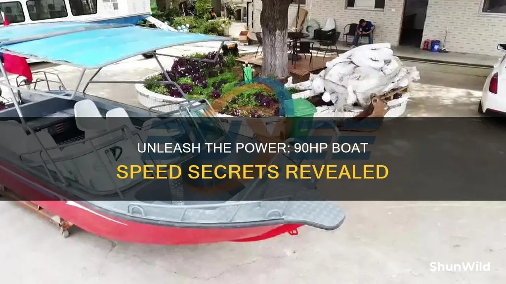 how fast does 90hp boat go