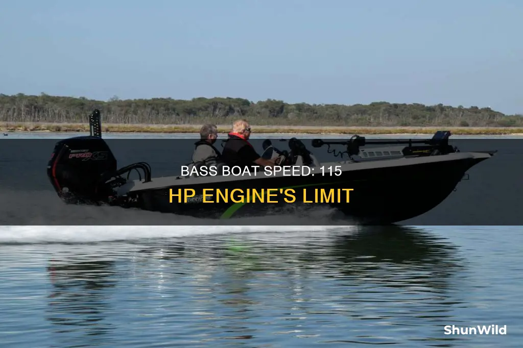 how fast does a 115 hp bass boat go