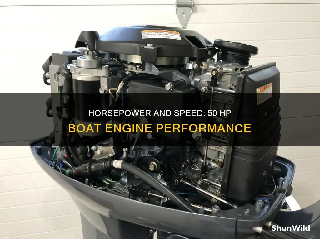 how fast does a 50 horsepower boat engine go