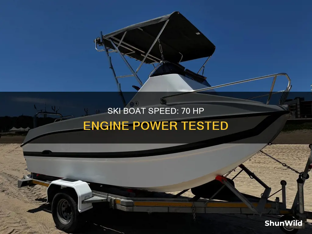 how fast does a 70 hp ski boat go