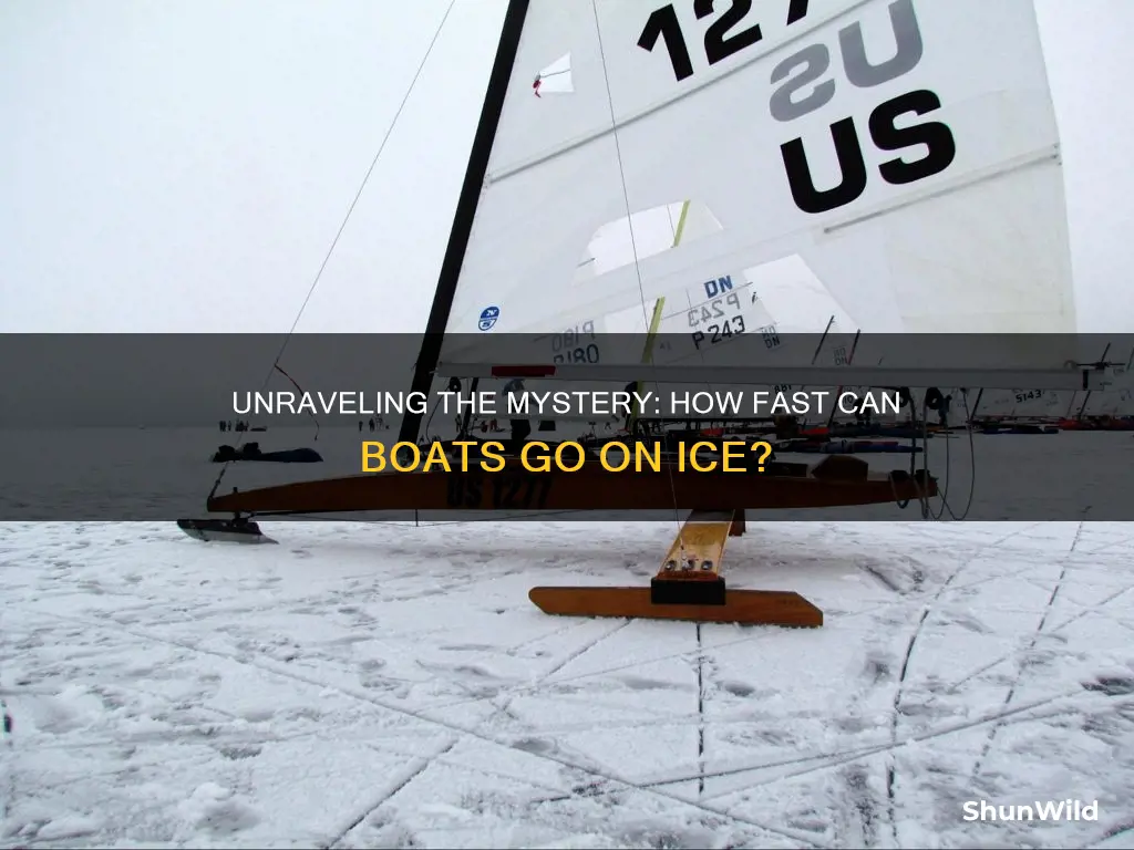 how fast does a boat go on ice