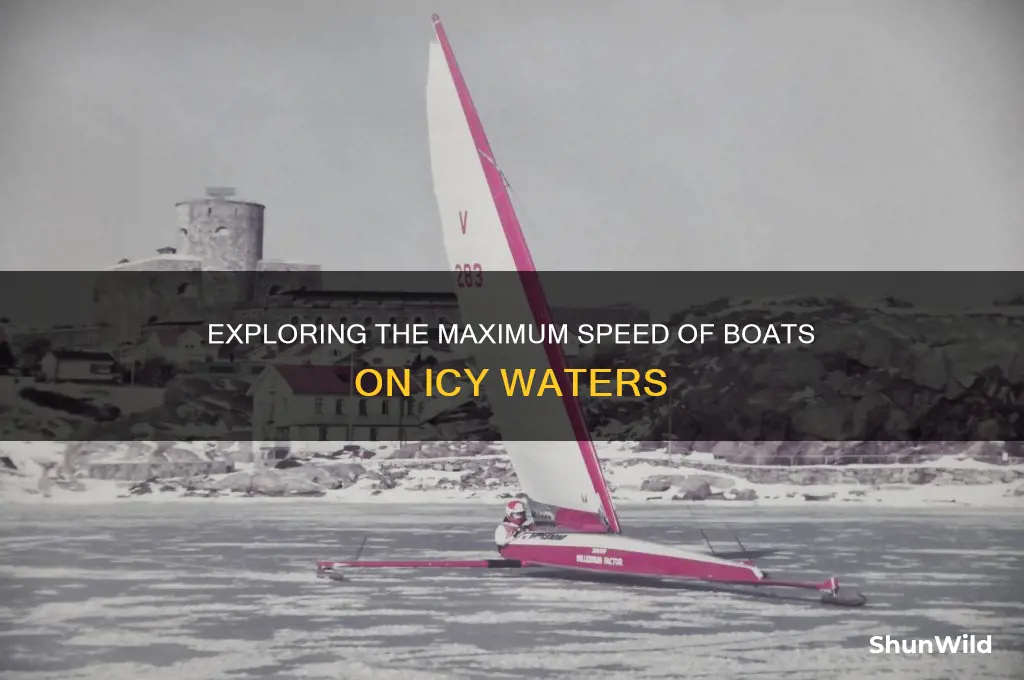 how fast does a boat go on ice