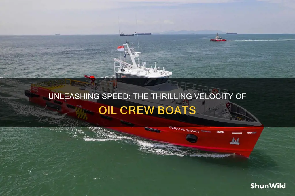 how fast does a commercial oil crew boat go