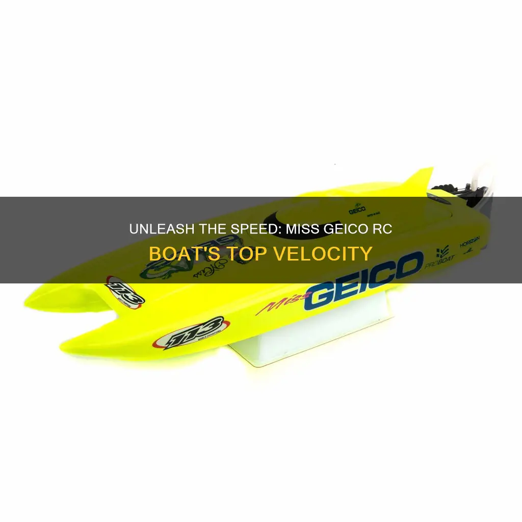 how fast does the miss geico rc boat go