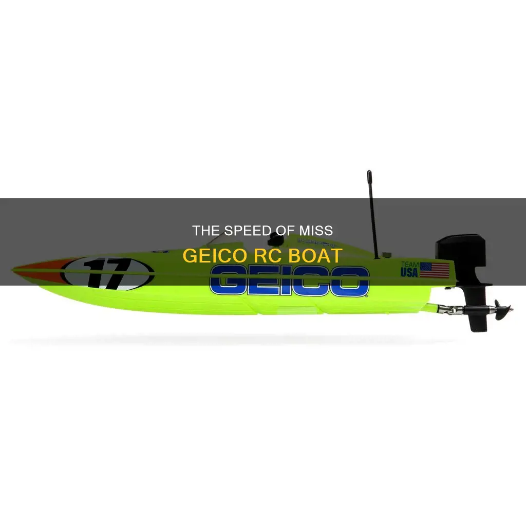 how fast does the miss geico rc boat go